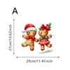 Natal Kawaii Boneco de Neve Homem de Gengibre Adesivos Celebração de Feriado Porta Janela Decorações de Festa Filme Transparente Eletrostático