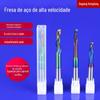 Fresa de borda única de perfil de alumínio de aço de alta velocidade revestida de cor de 8 mm para portas e janelas de perfil de alumínio perfil de aço plástico