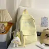 Mochila Doce para Mulheres em Cores Macaron, Mochila Escolar para Campus, Estilo Coreano, Design de Nicho, Mochila Versátil com Laço para Passeios