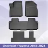Adecuado para Chevrolet Traverse 2018-2024 Alfombrillas de Piso 3D para Todo Clima de TPE