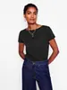 Los Tops Casuales de Cuello Barco Más Vendidos de Amazon, Ropa para Mujer Europea y Americana, Camisetas Básicas de Color Sólido Sueltas de Manga Corta para el Día a Día al por Mayor