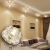 Lámpara de techo empotrada con foco LED de cristal, de 5-7,5-8 cm, para sala de estar, creativa, para pasillo y pasillo.