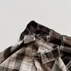 Camisa retrô estilo coreano para crianças, nova coleção de outono, camisa de manga comprida para meninos e meninas, estilo japonês e coreano, roupas infantis únicas e estilosas