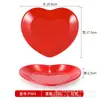 Plato Creativo de Melamina Plato Corazón Plato para Snacks de Frutas Plato para Pasteles de Forma de Corazón de Plástico Plato Especial para Desayuno Plato para Platos Fríos Vajilla