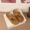 Sandalias casuales de verano para mujer 2026 caladas, holgadas, versátiles, slip-on, de un solo paso, para exteriores, casuales, con punta cerrada, medias pantuflas