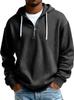 Sudadera con Capucha Pesada de Manga Larga para Hombre, Color Sólido, Holgada, Moderna, Deportiva Casual, Europea y Americana, Nueva
