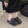 Zapatos Birkenstock con Suela Gruesa para Aumentar Altura, Correas en el Pie Retro, Pantuflas de Punta Cerrada, Ropa para Exteriores, Novedad Otoño 2026, Estilo Perezoso, Zapatos de Una Sola Pieza para Mujer