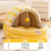 Saco de Dormir de Mascota Gato Dibujos Animados 3D Otoño e Invierno Cama Semi-Cerrada para Gatos Nido Cálido para Gatos y Perros Pequeños Transfronterizo