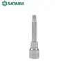 Shida Serie 12.5mm Longitud 100mm 12 Ángulos Dado de Destornillador Estriado de Spline Manga de Llave de Carraca Punta de Flor