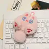 Colgante de felpa lindo nuevo muñeco de dibujos animados gato cola larga llavero bolsa de estudiante regalo colgante venta al por mayor