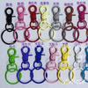 Llavero con hebilla de perro de pintura de color, llavero con cierre de langosta, colgante para bolso, accesorios de joyería DIY
