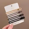 Pasador del Mismo Estilo de Zhao Lusi, Pasador Lateral Color Café, Pinza para Flequillo, Pinza de Pato para la Frente, Pinza de Accesorios para el Cabello de Moda y Sencilla