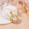 Colgante Dinámico de Doble Corazón Transfronterizo con un Toque de Lujo, Modernos y Tendencia Accesorios para Joyería DIY con Forma de Corazón, Venta Directa de Fábrica