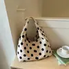 Bolsa feminina de bolinhas de um ombro, grande capacidade, para estudantes, para o trabalho, bolsa de axila, bolsa tote, bolsa de mão, bolsa feminina