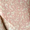 Tela de lana de cordero tejida con estampado de leopardo rosa y blanco para ropa, tela DIY para abrigos y chaquetas cálidas