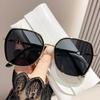Óculos de sol versáteis femininos anti-ultravioleta armação grande modernos óculos para afinar o rosto grande óculos de sol polarizados óculos de sol para motorista