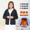 Suéter de enfermera suéter estilo coreano otoño e invierno ropa guía ropa de viaje cárdigan abrigo prenda exterior cálido forro polar grueso