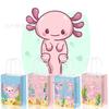 BD232 Comercio Exterior Axolote Fiesta Salamandra Hexágono Dinosaurio Pez Regalo Cuerda para Levantar Bolsa de Papel Kraft Portátil