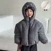 Jaqueta acolchoada de algodão para crianças, forrada com fleece e espessa, agasalho de inverno para meninas e meninos, novo estilo 2026, jaqueta acolchoada para bebê