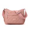 Bolso de Hombro Multicompartimento 2024 para Mujer Bolso Cruzado Creativo con Bordado de Rombos Bolsa de Nylon de Gran Capacidad Transfronteriza Venta al por Mayor Viajes