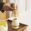 Conjunto de duas peças de conjunto de chá matcha estilo japonês tigela de cerâmica para matcha cor de grão de matcha natural caixa de presente cerimônia do chá