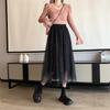 Saia Verão Nova Moda Versátil Emagrecimento Lantejoulas Estrela Saia A-line Saia Feminina de Malha Cintura Alta Comprimento Médio