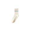 Calcetines Largos Nuevos de Otoño e Invierno para Mujer, Absorbentes de Sudor, Transpirables, Sin Costuras, Anti-Pilling, Calcetines Casuales de Algodón, Calcetines Largos Rayados para Mujer