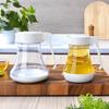 Olla de aceite multifuncional, sin colgar, prensa de aceite, tapa de sellado de tanque de aceite de vidrio, botella de salsa de soja a prueba de fugas, botella de aceite para condimentos domésticos