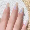 Manicure Laço Aurora Celebridade da Internet Sinfonia 3D Fita Borboleta Joias para Unhas Pequenos Acessórios de Resina Laser Decorativo
