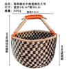 Cesta Tejida a Mano de Algas Marinas de Vietnam Elementos Africanos Estilo Ins Decoración Compras Picnic Cesta Portátil Cesta de Almacenamiento de Escritorio
