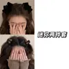 Pinza de Agarre Pequeña con Flequillo Lateral Estampado de Leopardo Pinza para el Cabello con Lazo para Mujer 2025 Nuevo Pinza de Cabeza de Princesa de Gama Alta Otoño e Invierno