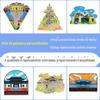 Ímã de Geladeira de Metal Personalização Impressão UV de Alta Definição Lembrancinhas Criativas Culturais Personalização do Edifício Ponto Turístico do Museu da Cidade Proibida