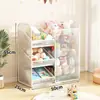 Armário Organizador de Brinquedos de Boneca Caixa de Armazenamento Armário de Armazenamento Bonecas de Desenho Animado Brinquedos Infantis Prateleira de Armazenamento Prateleira Multicamadas Bebê