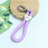 Huayang Cordón de Teléfono Tejido Floral Llavero Correa de Mano Anti-Pérdida Cadena de Teléfono Cuerda de Poliéster DIY Colgante Cruzado