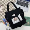 Bolsa de Lona Feminina Atacado Personalizado Estilo Japonês e Coreano Estilo Fresco Bolsa Transversal para Estudante Ombro Único Ombro Duplo Bolsa de Lona Multiúso
