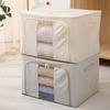 Caja de almacenamiento plegable para ropa, armario, chaqueta, edredón, acabado, tela, gran capacidad