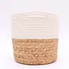Cesta de almacenamiento de fábrica china, cesta de algodón tejida con paja, cesta de almacenamiento para cambiar y lavar ropa sucia, cesta de almacenamiento para juguetes de niños, cubo de almacenamiento de artículos diversos, comercio exterior