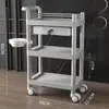 Carrito de empuje móvil para coche de alta gama de lujo ligero, estante de almacenamiento, carrito de herramientas para instrumentos, carrito pequeño especial para patio