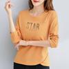 3355 # (Imagen oficial) Camiseta de Manga Larga de Algodón Puro para Mujer en Verano Ajustada Asimétrica (95 Algodón 5 Spandex)
