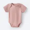 Body de Algodão Canelado para Recém-Nascido com Certificação GOTS, Feito Sob Medida, Macacão Triângulo, Roupa de Bebê