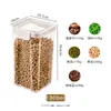 Cozinha Tampa Branca Pote Hermético Pote para Grãos Alimentos Pote de Armazenamento de Plástico Pote de Armazenamento de Grãos de Café Caixa de Armazenamento de Frutas Secas