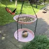 Comedero para pájaros de exterior Semillas para pájaros Colgante de balcón Baño pequeño para pájaros Baño para pájaros de jardín Patio Árbol Comedero de agua