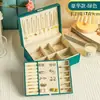 Caja de Almacenamiento de Joyería de Doble Capa, Gran Capacidad, Caja de Almacenamiento con Cerradura para Collares, Aretes, Pendientes, Accesorios de Uñas y Joyero