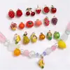 Lindo colgante de aleación de fruta fresa cereza uva Accesorios de material para joyería DIY Hecha a mano pendientes pulsera collar