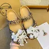 Zapatos de ballet con estampado de lunares estilo Ins, leopardo KT, accesorios para DIY, dijes de zapatos de moda y versátiles, hebillas decorativas para zapatos con agujeros