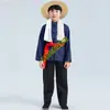 Ropa de actuación para niños del pueblo Chaqueta de caballo Campus 1 de junio Trabajo Cosecha de otoño Reunión deportiva Niña del pueblo Campesina Actuar