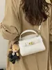 Bolso Pequeño Cuadrado Nuevo Coreano con Patrón de Lichi para Mujer 2026, Bolso Kelly de Moda Lindo de Primavera, Bolso Pequeño Cuadrado Cruzado