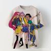 Patrón de Grupo de Chicas Cazadoras de Brujas K-Pop Patrón 3 Impresión 3D Transfronterizo Chicas Casual Cuello Redondo Manga Corta Camiseta Venta Directa de Fábrica Suministro
