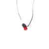 Collar de ágata roja natural con frijol enamorado para mujer, cuentas redondas simples rojas de Año Nuevo, cadena de clavícula de cuentas de la suerte, ajustable de alto grado