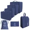 Bolsa de almacenamiento de viaje, juego de seis piezas, juego de siete piezas, juego de ocho piezas, bolsa de lavado plegable, bolsa de almacenamiento de ropa, paquete de bolsa de viaje